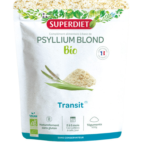 Super Diet Psyllium Blond Bio 200g Transit Intestinal Optimal Pharma360