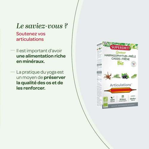 Superdiet Quatuor Articulations Bio 20 Ampoules Mobilité Articulaire