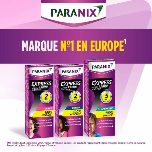 Paranix Express Anti-Poux 95ml Efficace 2 Min Cheveux Sains Pharma360