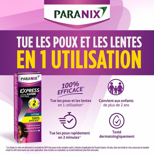 Paranix Express Anti-Poux 95ml Efficace 2 Min Cheveux Sains Pharma360