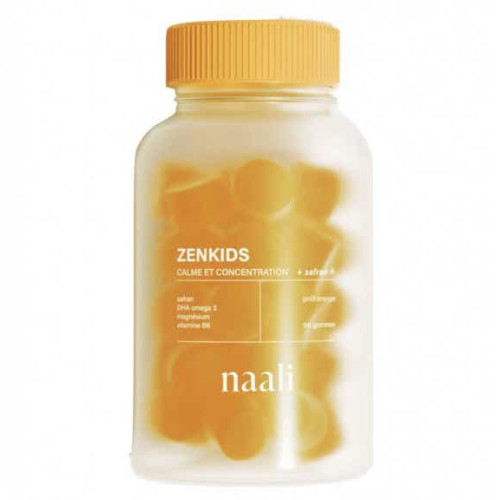 Naali ZenKids Gommes Safran 90 gommes Calme et Concentration Enfants