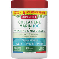SUPER DIET Collagène Marin Vitamine C 262.5g Peau Jeune Articulations