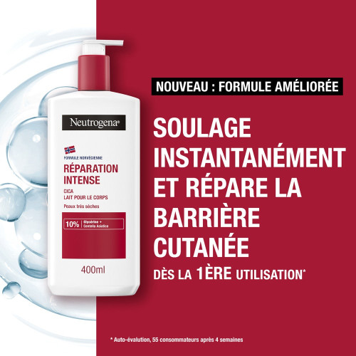 Neutrogena Lait Corps Réparation Intense Cica - Hydratation 72h
