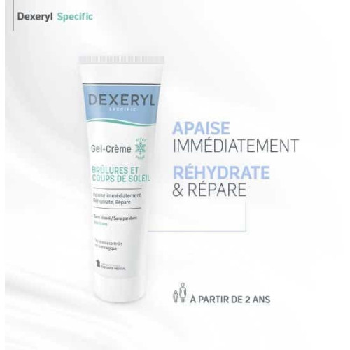 Gel-Crème Dexeryl : Brûlures & coups de soleil - Apaise et répare