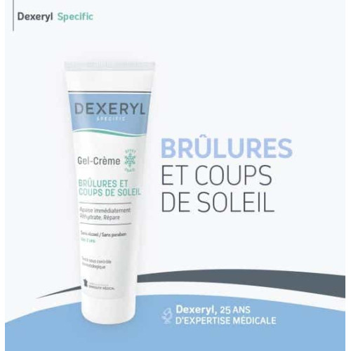 Gel-Crème Dexeryl : Brûlures & coups de soleil - Apaise et répare