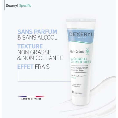 Gel-Crème Dexeryl : Brûlures & coups de soleil - Apaise et répare