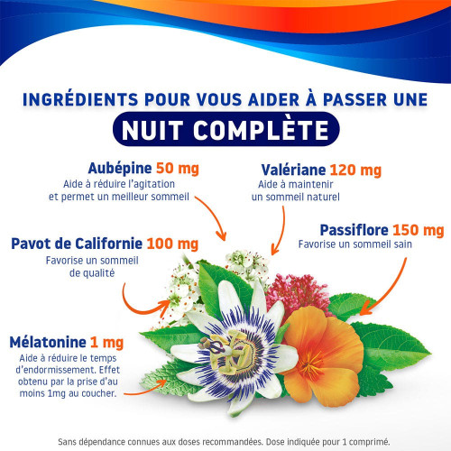 Valdispert Nuit Complète : Sommeil profond & naturel en 8h - 30 cpr LP