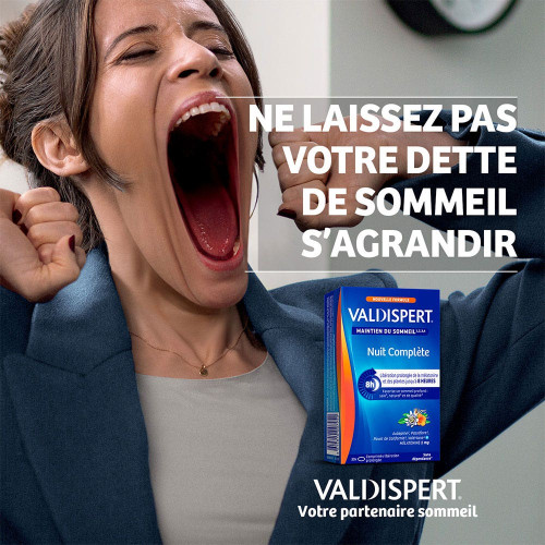 Valdispert Nuit Complète : Sommeil profond & naturel en 8h - 30 cpr LP