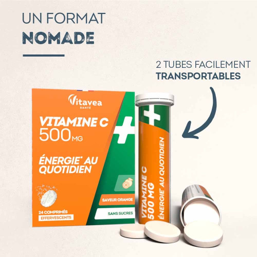 Comprimés effervescents VITAVEA - 500mg Vit C, immunité renforcée