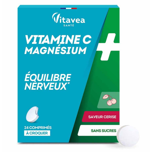 Complément VITAVEA : Vit C+Magnésium pour Vitalité & Réduction Fatigue