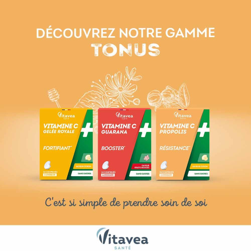 VITAVEA Vit C+Propolis : Renforce immunité et réduit fatigue