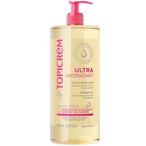TOPICREM Huile Douche Ultra-Hydratante 1L - 8h Hydratation