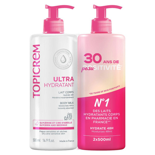 TOPICREM Lait Corps Ultra-Hydratant : 48h d'hydratation intense