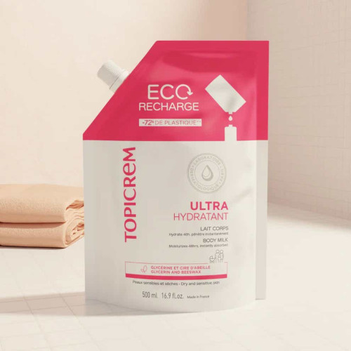 TOPICREM Lait Corps Éco : Hydratation 48h, Peaux Sèches & Sensibles