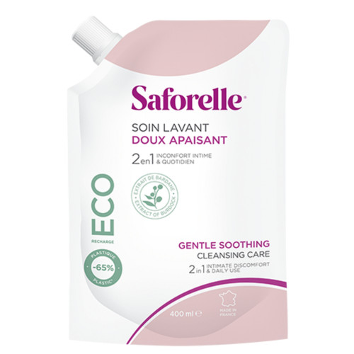 Saforelle Soin Lavant Eco Recharge 400mL - Doux et Économique