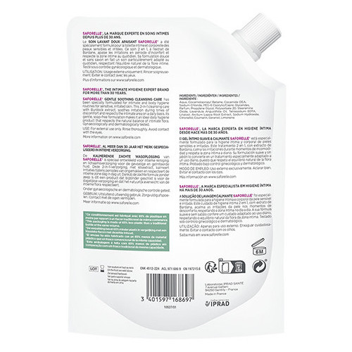 Saforelle Soin Lavant Eco Recharge 400mL - Doux et Économique
