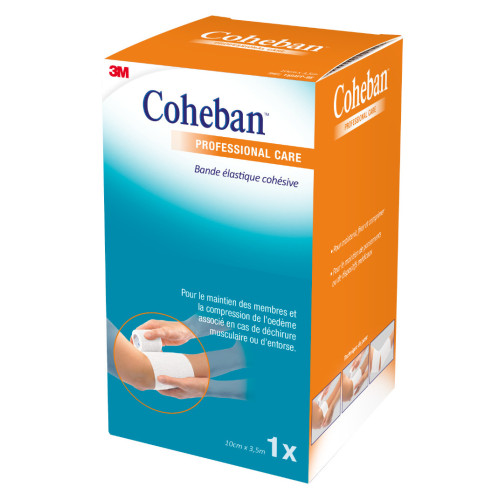 3M Coheban Bande Contention 3.5m x 10cm - Repositionnable, Indolore