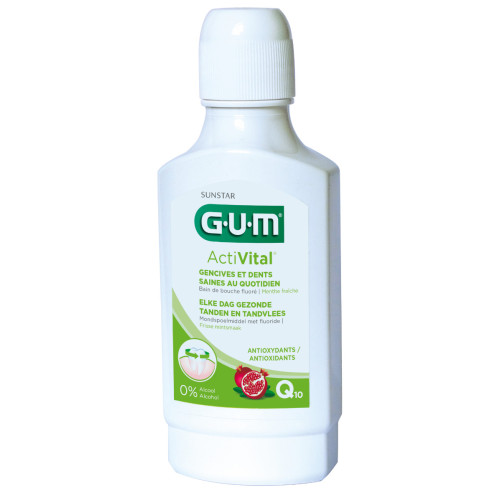 GUM Activital Bain de Bouche 300mL - Soin Antioxydant et Anti-Plaque