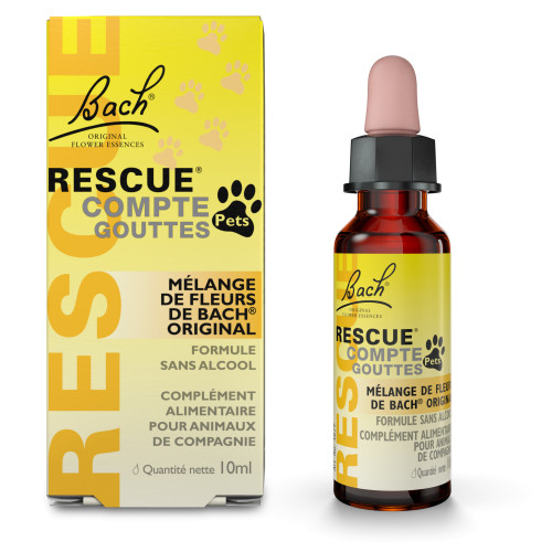 Fleurs de Bach Rescue Remedy Pets 10ml - Apaisez votre animal avec