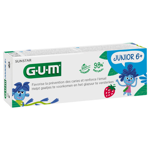 GUM Junior Gel Dentifrice 50ml - Protection Enfants 6 ans+