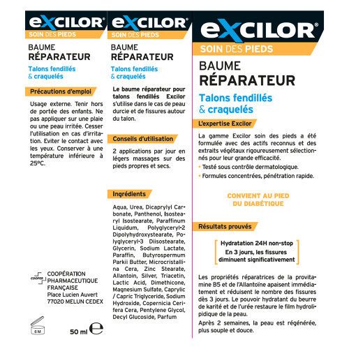 Excilor Baume Talons Fendillés 50mL - Réparation rapide