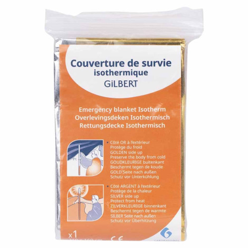 GILBERT Couverture Survie Isothermique 1 Kit - Protection Climatique