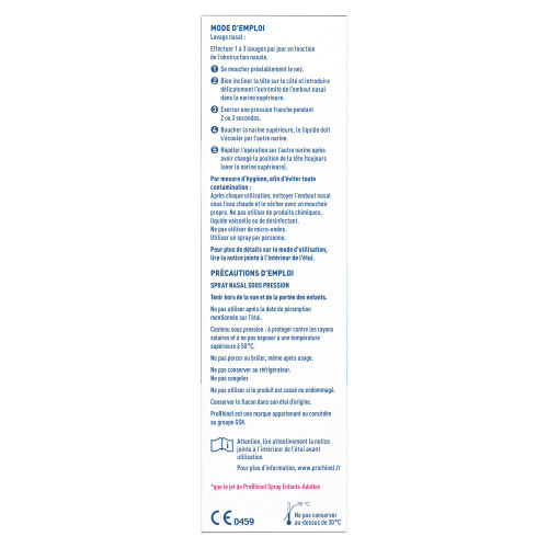 PRORHINEL Spray Nasal Adultes 100ml - Respirez Mieux avec