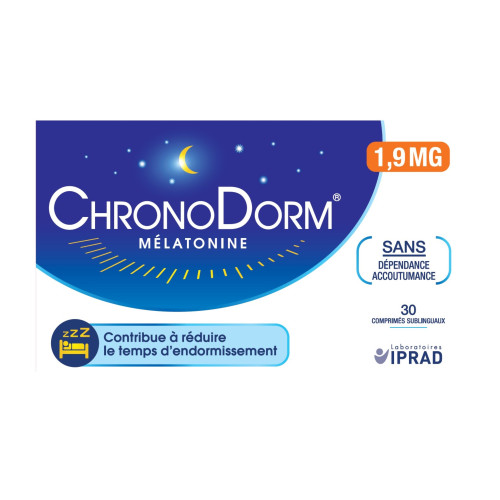 IPRAD ChronoDorm Mélatonine 1,9mg 30 Comprimés - Sommeil Réparateur