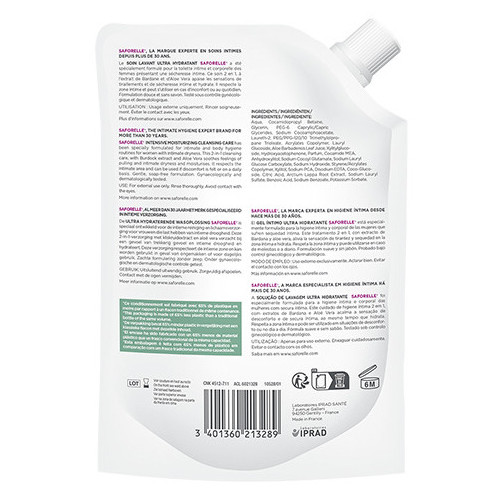 Saforelle Ultra Hydratant 400ml - Soin Lavant Recharge