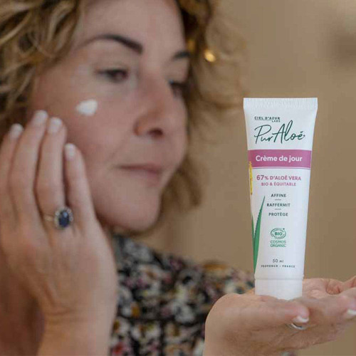 Pur Aloé Crème Jour Aloe Vera Bio 50ml - Régénération Peau