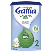 GALLIA Calisma 2 Bio 800g - Lait 6-12 Mois DHA Vitamines A/C