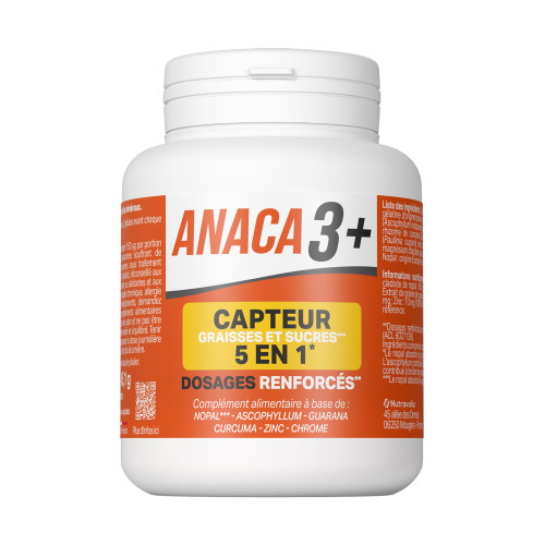 ANACA3+ 120 Gélules: Capteur Graisses et Sucres 5en1