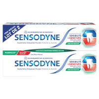 SENSODYNE Dentifrice Sensibilité Gencives Menthe 2x75mL
