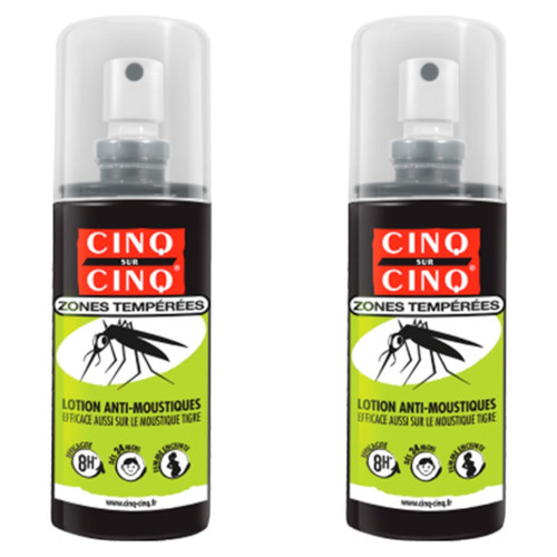 Cinq sur Cinq Lotion Zones Tempérées 200mL - Anti-Moustiques