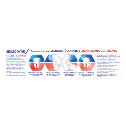 Sensodyne Sensibilité & Gencives 75ml - Soulage et Protège