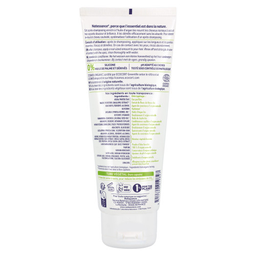 Natessance Après-Shampooing Argan Bio 200ml - Nourrit Cheveux Secs