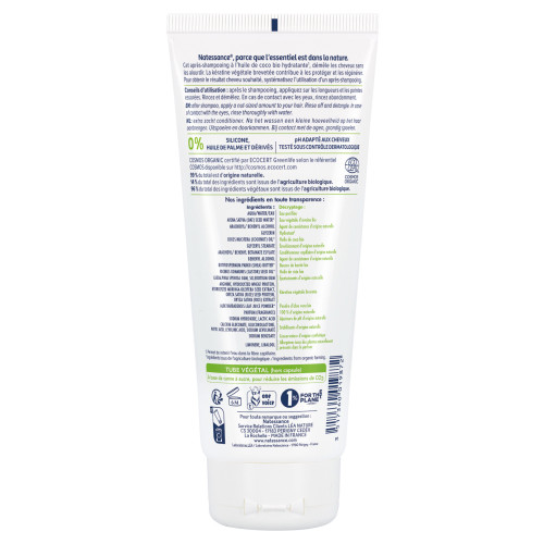 Natessance Après-Shampooing Coco Bio 200ml - Hydrate et Régénère