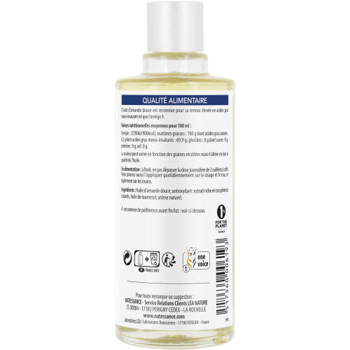 Huile Amande Douce NATESSANCE 50ml - Oméga 9 Naturelle