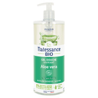 Natessance Gel Douche Aloe Vera 1L - Hydratant et Régénérant