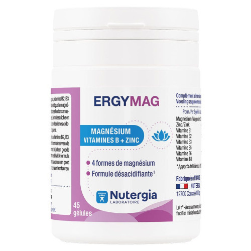 NUTERGIA Ergymag 45 Gélules - Réduit Fatigue, Booste Système Nerveux