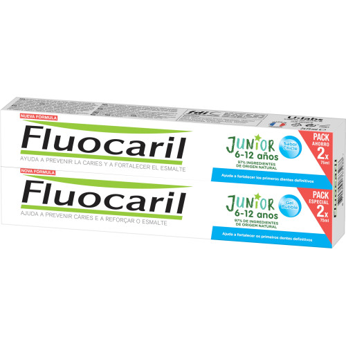 Fluocaril Junior 6-12 Dentifrice Bubble 2x75ml - Prévention Caries