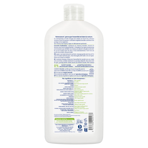 Shampooing nourrissant argan bio et kératine végétale 500 ml