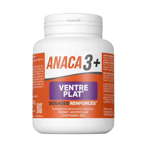ANACA3 Ventre Plat 120 Gélules - Digestion facile et perte de graisse