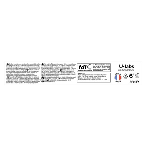 Fluocaril Dentifrice Bi-Fluoré Menthe 2x75ml - Prévention Caries