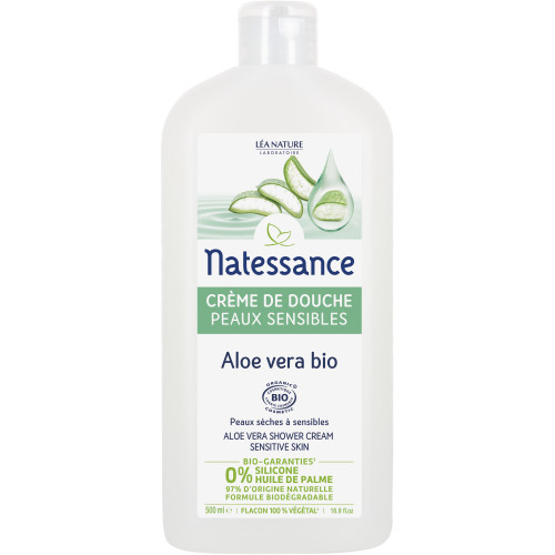 Natessance Crème Douche Aloe Vera Bio 500ml - Peaux Sensibles