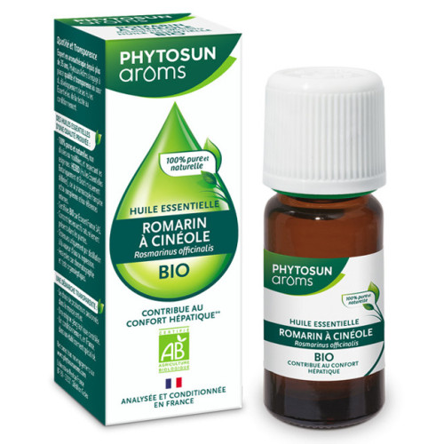 PhytoSun Arôms Romarin Cinéole Bio 10ml - Soutien Foie et Intestins