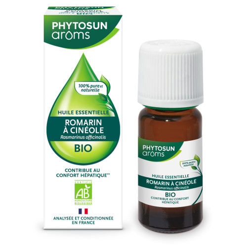 PhytoSun Arôms Romarin Cinéole Bio 10ml - Soutien Foie et Intestins