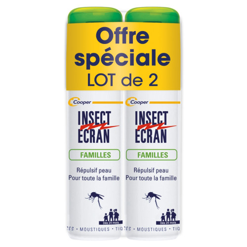 INSECT ECRAN Familles 2x100ml - Protection anti-moustiques pour tous