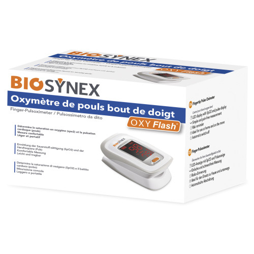 Oxymètre Doigt BIOSYNEX 1 Boite - Surveillance Oxygène Sanguin
