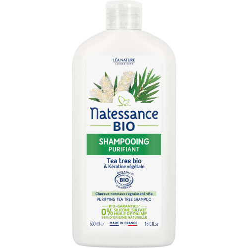 Natessance Bio Shampooing Tea Tree 500ml - Purifie et Rafraîchit